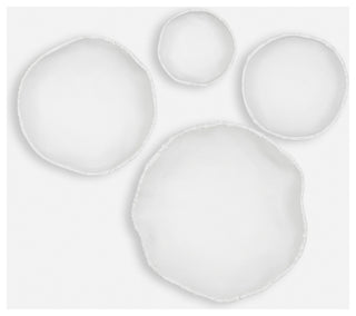 Uttermost 04362 Lucky Coins Set of (4) 11" Tall Aluminum Mineral - Matte White