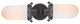 Innovations 900-2W-BK-CE231-BK-W-LED 2 Light Bath Vanity Light, Matte Black