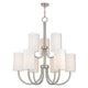 Livex 41168-91 9-Light Foyer Chandelier, Brushed Nickel