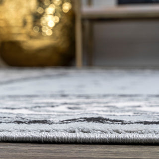 Acanthus French Border, Light Gray/Cream, 2x10