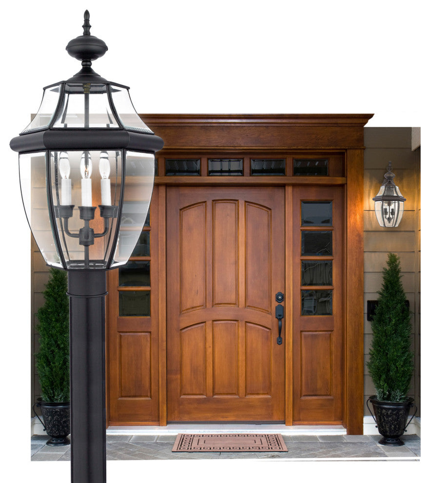 Quoizel NY9043 Newbury 3 Light 23" Tall Post Lantern - Pewter