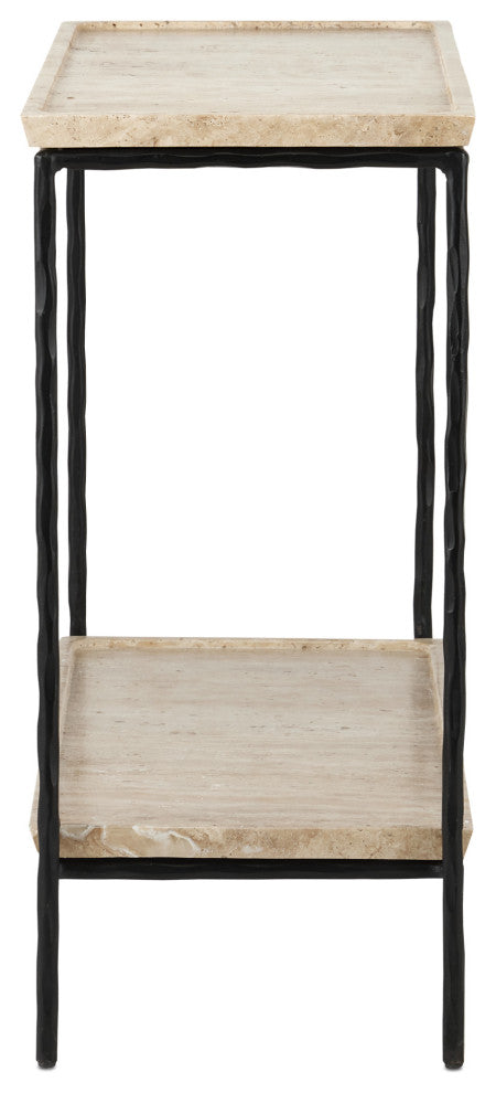 Boyles Travertine Side Table