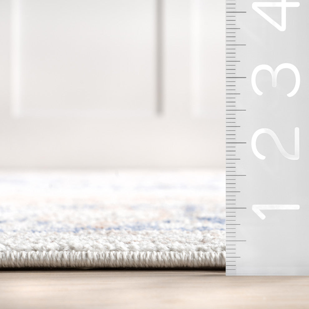 Nuloom Vintage Jacquie Floral Traditional Area Rug, Blue 2'8"x8'