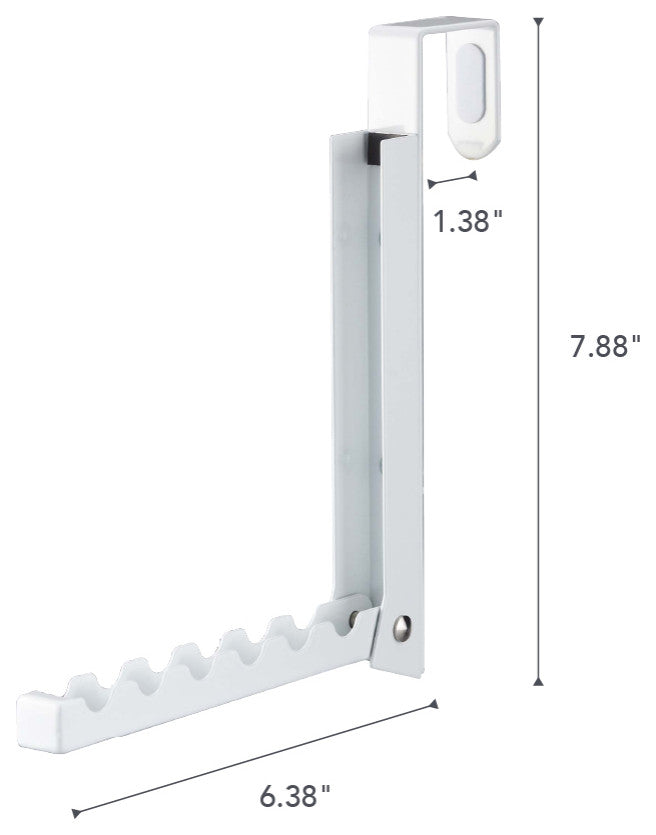 Smart Folding Over-The-Door Hook, White