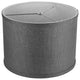 Classic Drum Burlap Lampshades, Denim Blue, 14"