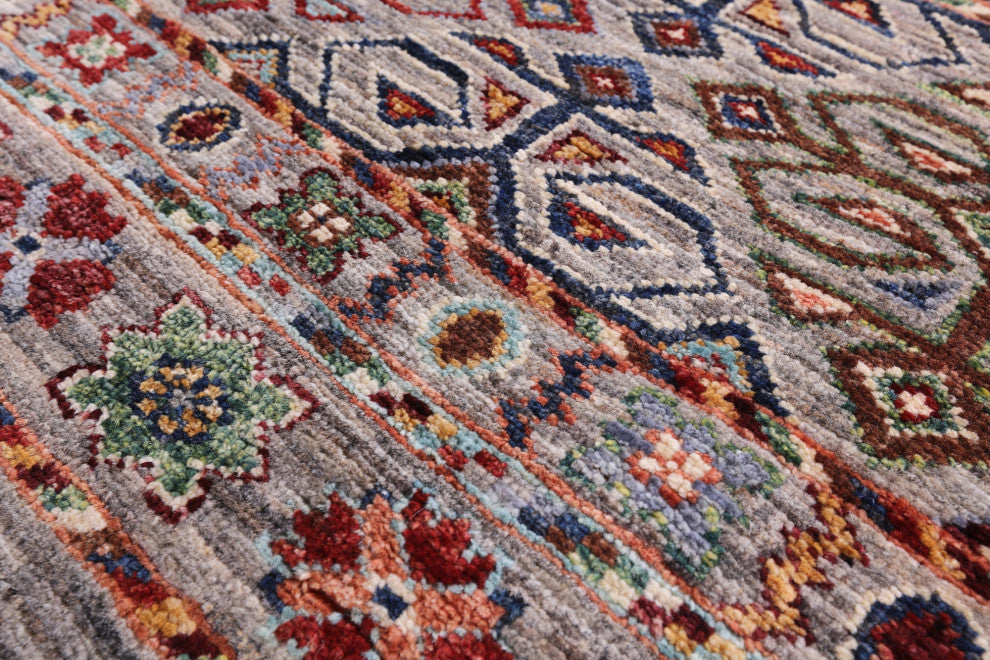 2' 9" X 9' 7" Runner Khorjin Super Kazak Hand-Knotted Rug - Q13844