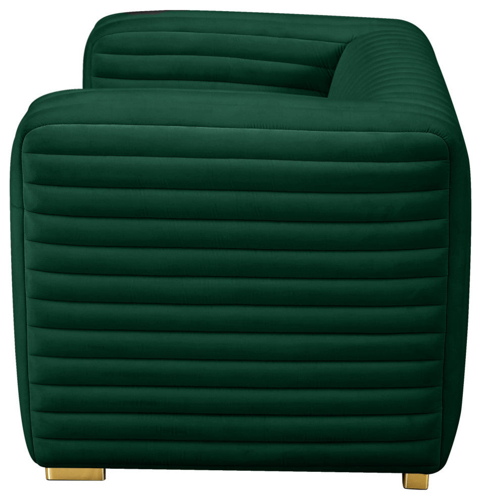 Ravish Velvet Upholstered Chair, Green, Chair