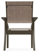 Leeward Sling Stackable Outdoor Dining Chair, Augustine Fennel/Beachwood