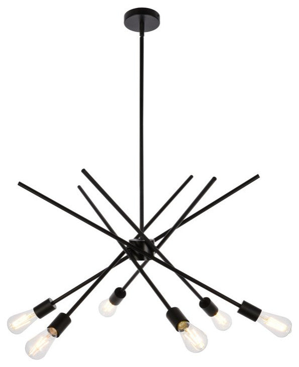 Alfie 6-Light Pendant, Black