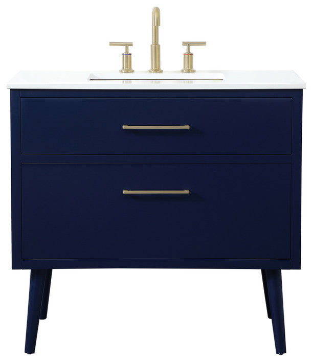 Home Living 36" Bathroom Vanity, Blue