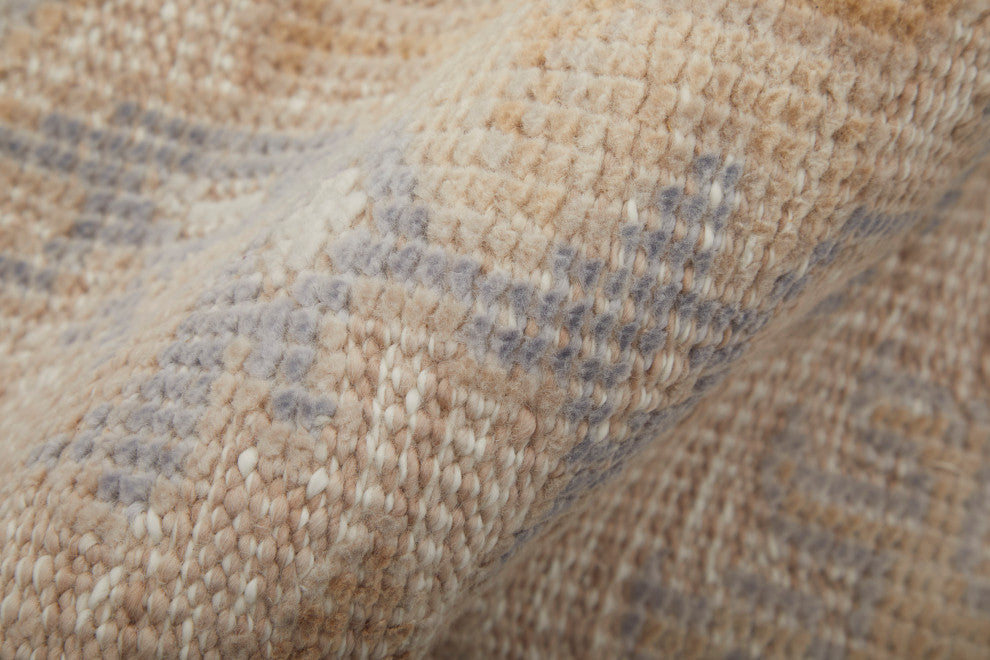 Weave & Wander Tierney Eco Friendly PET Oushak Rug, Ivory/Tan, 8'x10'