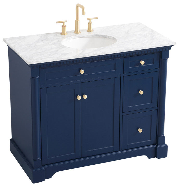 Home Living 42" Single Bathroom Vanity, Blue