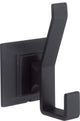 Square Base Design Bath Accessory Robe Hook, Matte Black