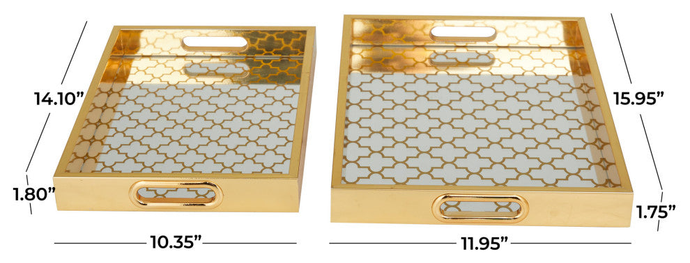 Glam Gold Plastic Tray Set 562043