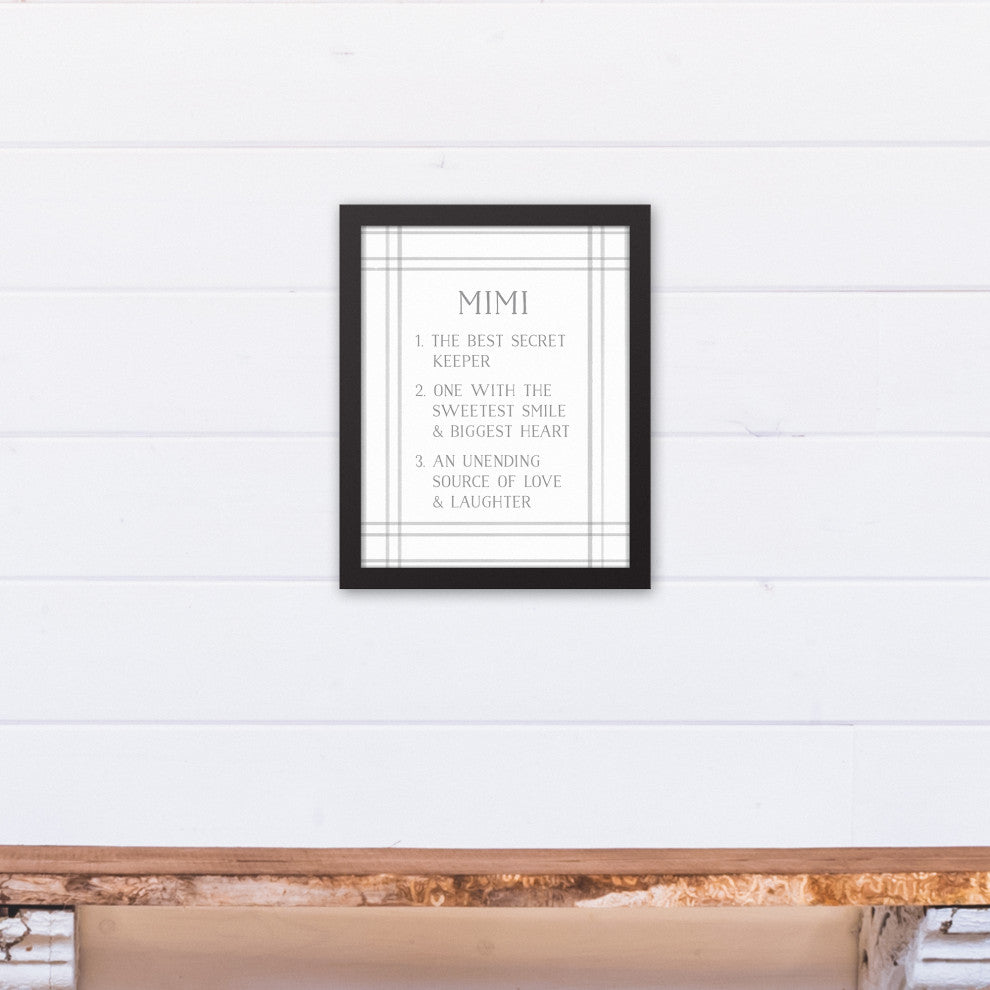Mimi Definition 11x14 Black Framed Canvas