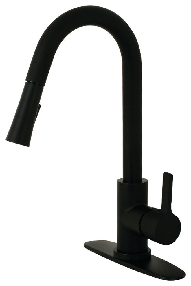 Gourmetier Pull-Down Kitchen Faucet, Matte Black