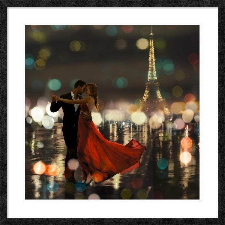 "Midnight in Paris" Framed Digital Print by Dianne Loumer, 38"x38"