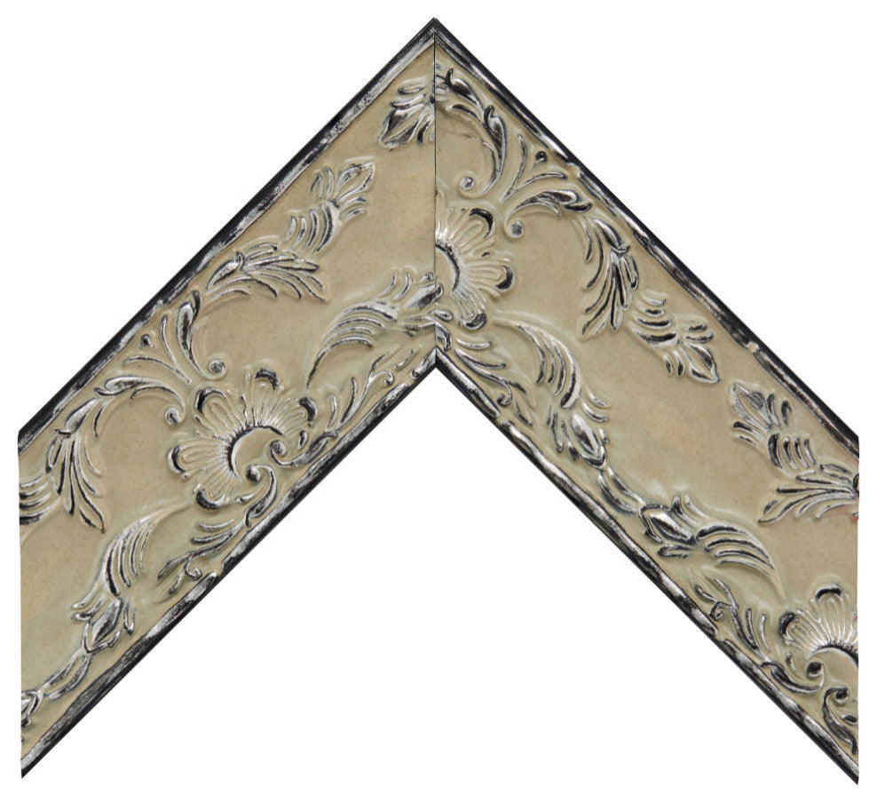 Maricopa Framed Wall Mirror, Ivory, 20"x48"