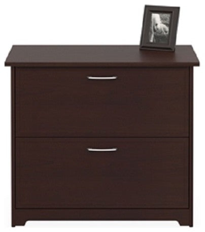 2-Drawer Lateral File Cabinet, Cherry Wood Finish