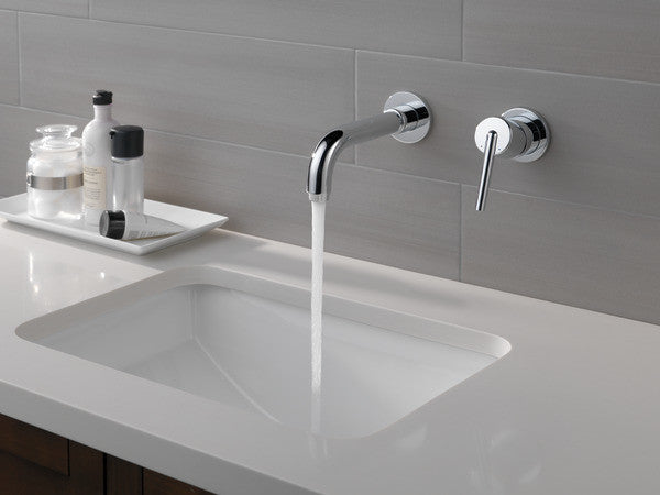 Delta Trinsic Single Handle Wall Mount Bathroom Faucet Trim, Chrome, T3559LF-WL