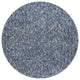 HomeRoots 6' Round Indigo or Ivory Heather Plain Indoor Area Rug