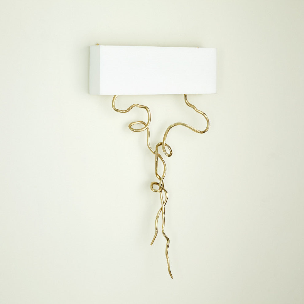 Morning Glory Wall Sconce, Brass, HW