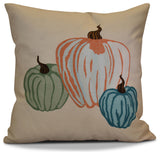 Pumpkin Spice Geometric Print Pillow, Cream, 18"x18"