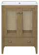 MDF Freestanding Bathroom Vanity Set with Drawer,Doors and Integrated Sink