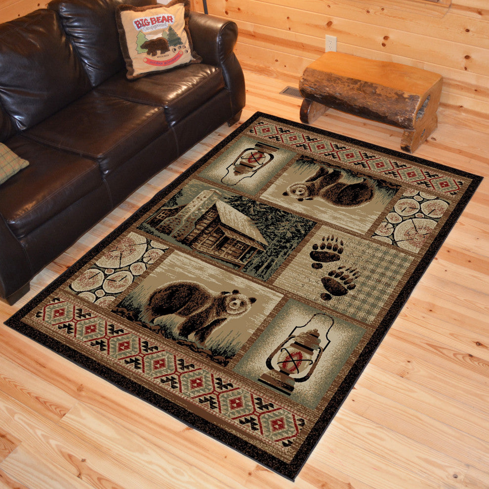 Hearthside Cabin Hideaway Lodge Area Rug, 2'3"x7'7"