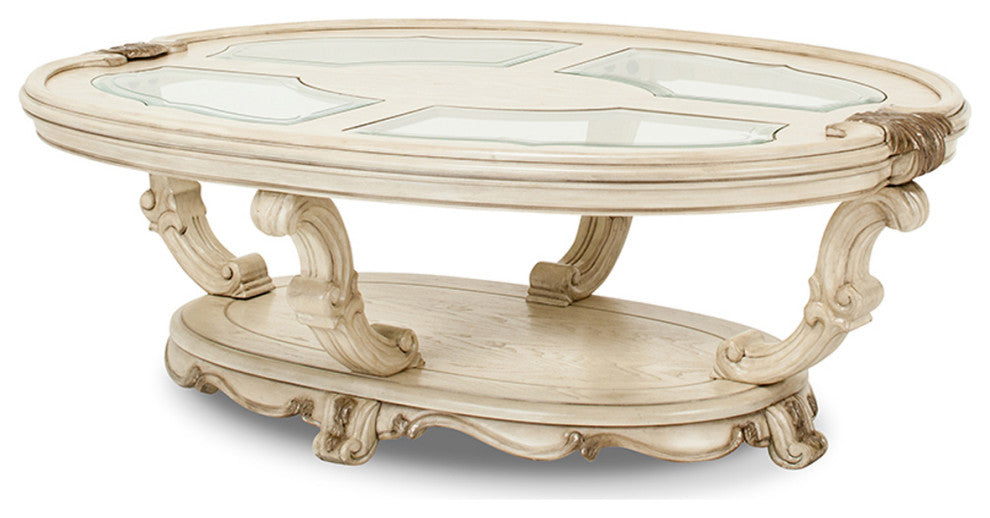 Platine de Royale Oval Cocktail Table - Champagne