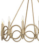 12 Light Wagon Wheel Candle Style Chandelier, Brass Dust