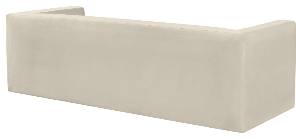 Henson Velvet Upholstered Sofa, Cream