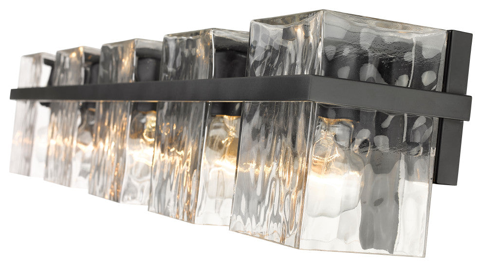 Zlite 1938-5V-MB 5-Light Vanity, Clear