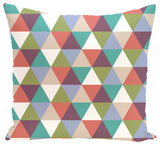 Triangles! Geometric Print Pillow, Jade, 18"x18"
