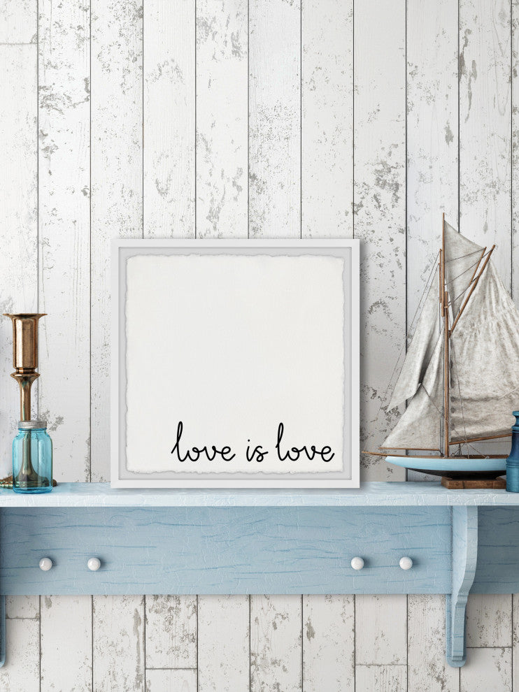 "Love Is Love II" Framed Painting Print, 18x18