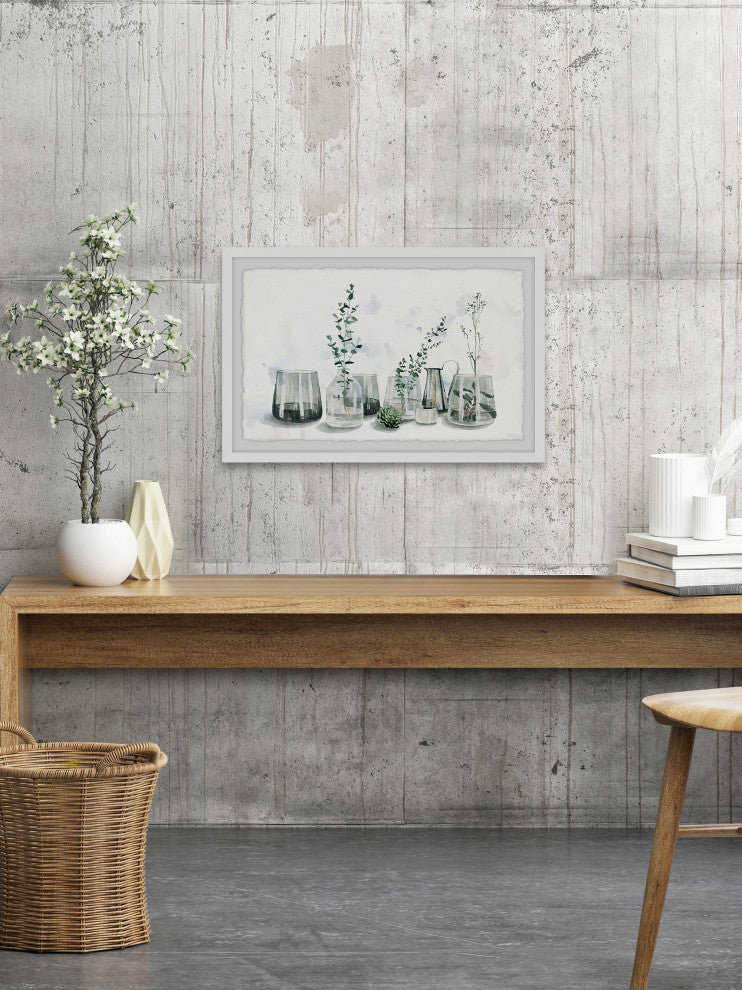 "Glasses and Greens" Framed Painting Print