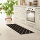 Wool Effect Arabesque, Black/Tan, Kitchen Runner Rug
