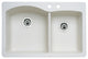 Blanco 440217-2 Diamond 33"x22" Granite Double Bowl Kitchen Sink, Biscuit