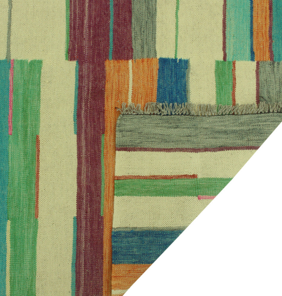 Winchester Kilim Rosa Beige/Blue Rug, 6'9x9'10