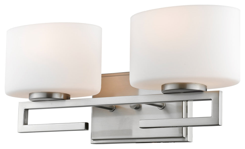 Zlite 335-2V-BN-LED 2-Light Vanity, Matte Opal