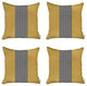 Set of 4 Yellow and Black Houndstooth Pillow Covers