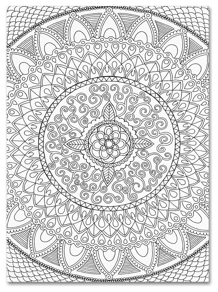 Hello Angel ''Petals Mandala'' Canvas Art, 24x18