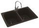 Swan 33x22x10 Solid Surface Kitchen Sink, 1-Hole, Canyon