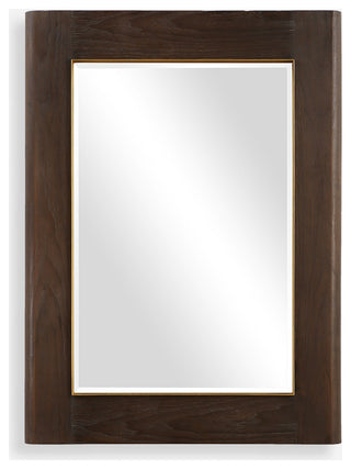 Uttermost 08218 Catron 33-7/8"W x 45-5/8"H Rectangular Beveled - Brown