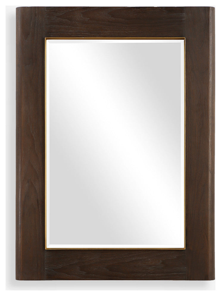 Uttermost 08218 Catron 33-7/8"W x 45-5/8"H Rectangular Beveled - Brown