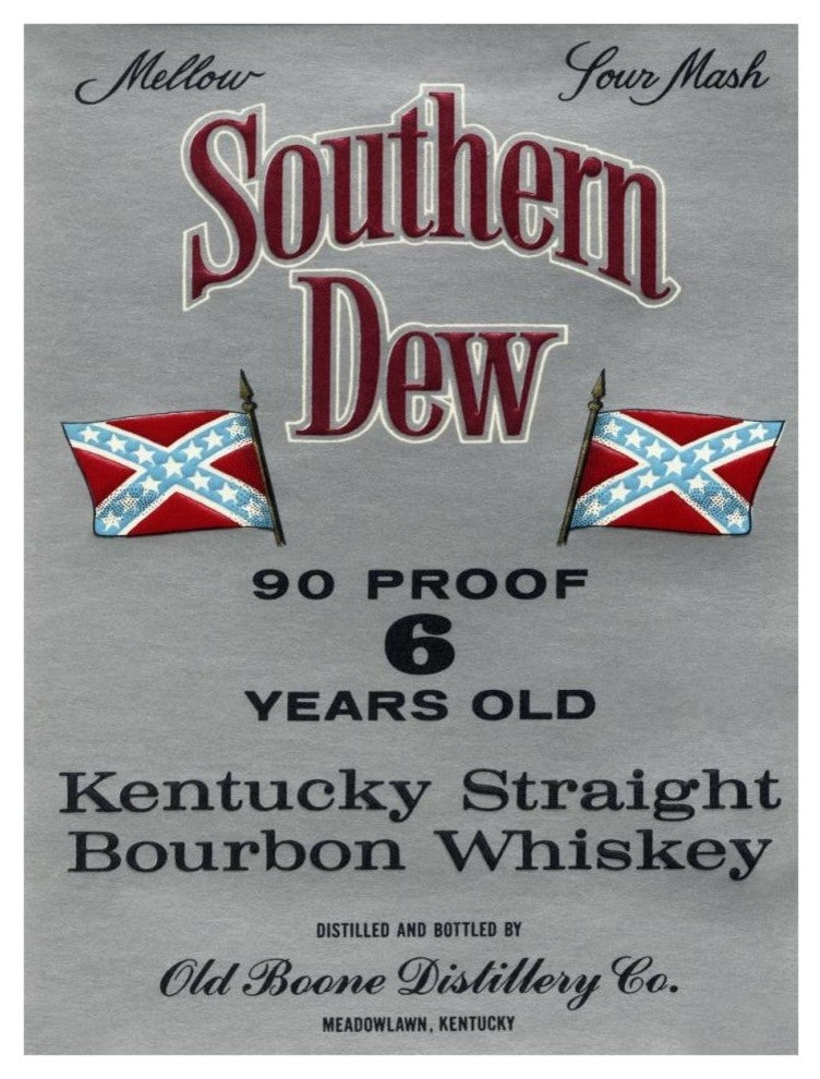 "Southern Dew Kentucky Straight Bourbon Whiskey" Paper Art, 29"x38"