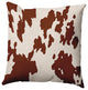 18" x 18" Moo Print Decorative Throw Pillow, Oak