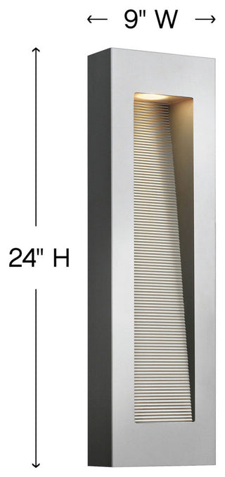 Hinkley Luna Large Wall Mount Lantern, Titanium