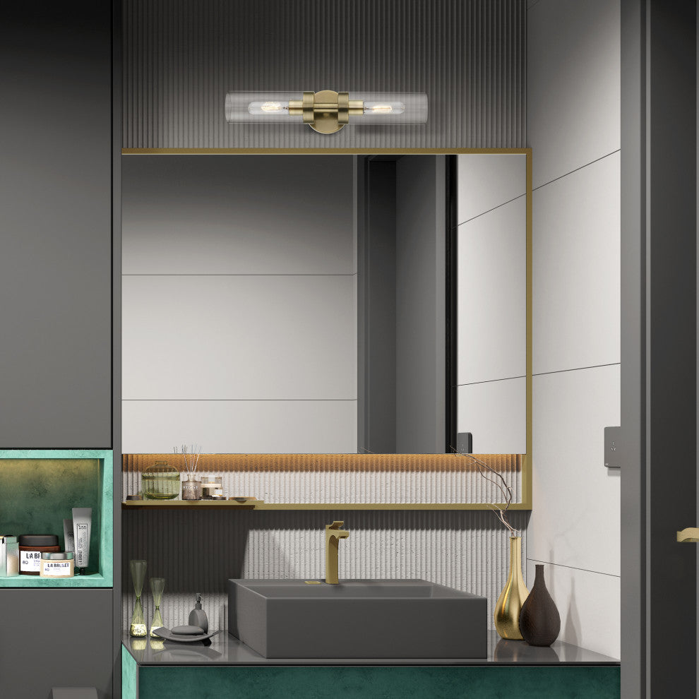 Ludlow 2 Light Antique Brass ADA Vanity Sconce