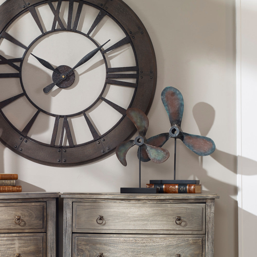 Uttermost Propellers Rust Sculptures, Set of 2